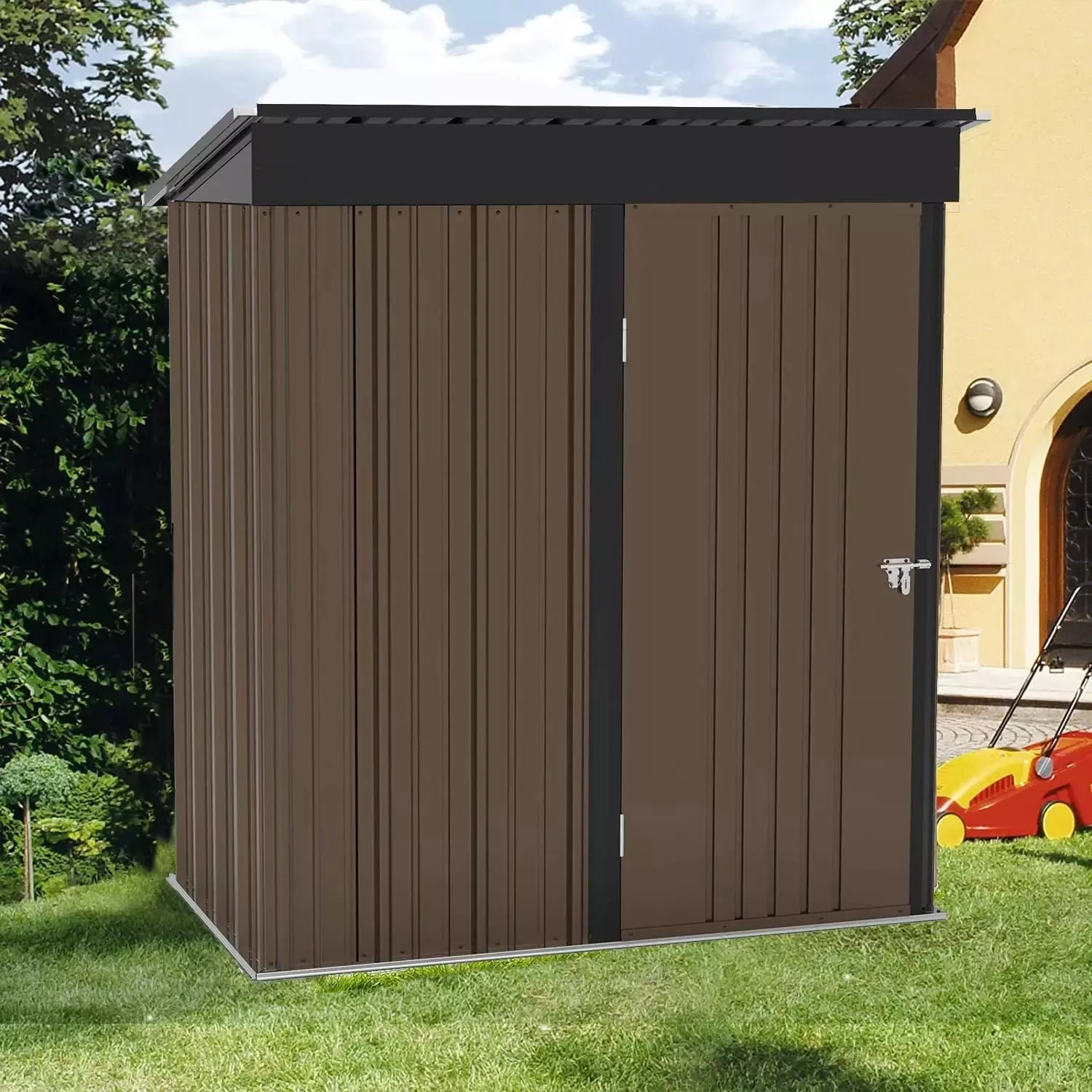 VITESSE Outdoor Storage Metal Shed House with Single Lockable Door