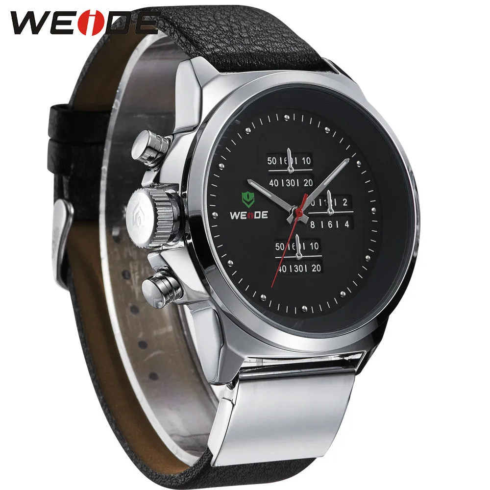 WEIDE Luxury Watch Men Full Steel Military Watches Sport  Brand Leather Strap Wristwatch Sports Diver Dress Limited WH3305