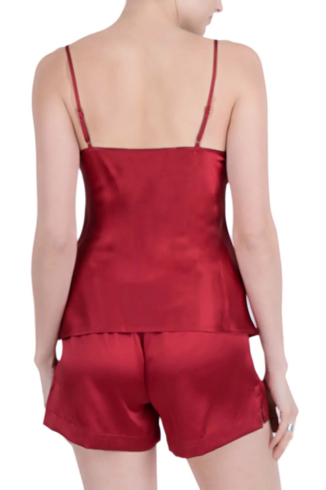 Women's 100% Silk Camisole and Short Set