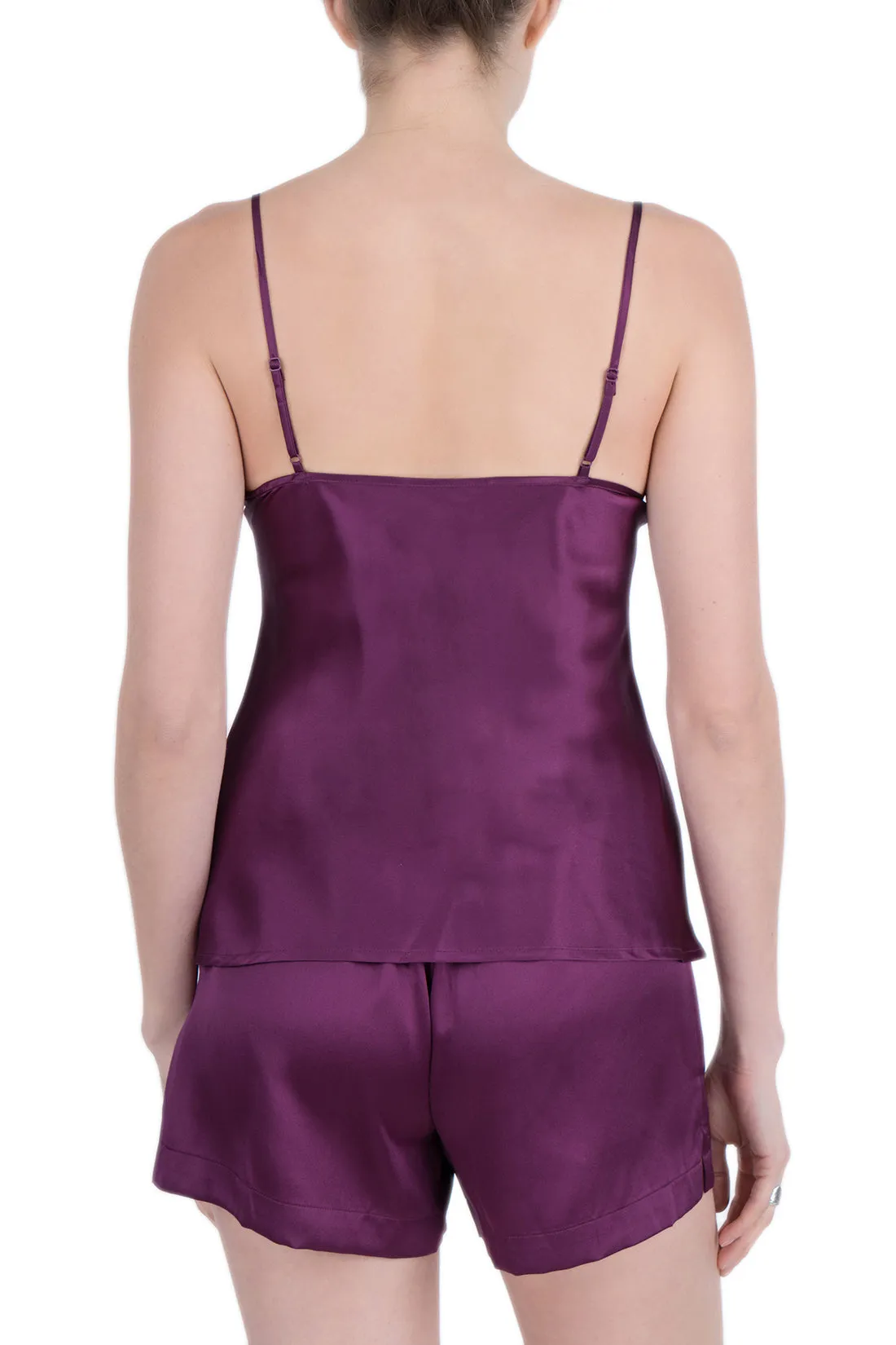 Women's 100% Silk Camisole and Short Set